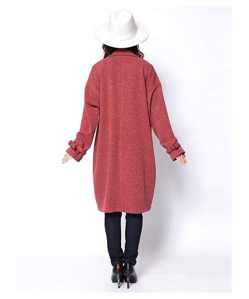 SPIRALGIRL（スパイラルガール）の「カットロングチェスター（ジャケット/アウター・レディース・ブラック/ライトグレー/ネイビー/ボルドー・F）」の6枚目の写真