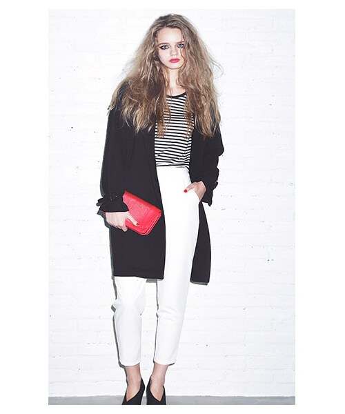 SPIRALGIRL（スパイラルガール）の「カットロングチェスター（ジャケット/アウター・レディース・ブラック/ライトグレー/ネイビー/ボルドー・F）」の8枚目の写真