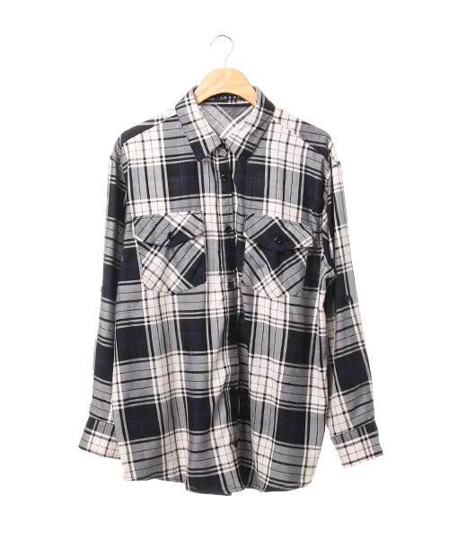INGNI（イング）の「チェック柄ロールUP／長袖シャツ（トップス・レディース・ｵﾌﾎﾜｲﾄ/ｸﾛ/ｱｶ/ｺﾝ/ｺﾝ/ｸﾞﾘｰﾝ・M）」の9枚目の写真
