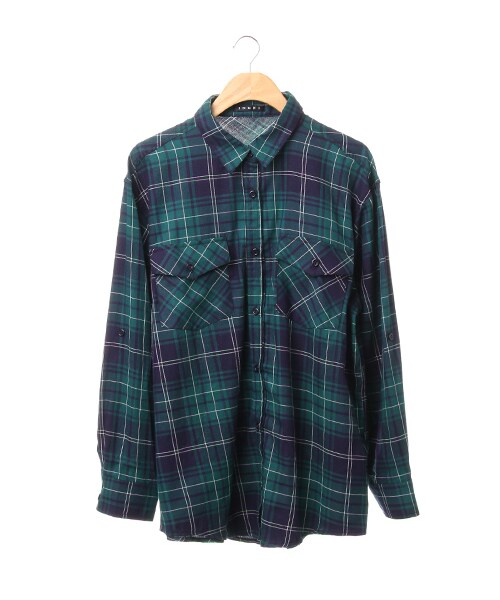 INGNI（イング）の「チェック柄ロールUP／長袖シャツ（トップス・レディース・ｵﾌﾎﾜｲﾄ/ｸﾛ/ｱｶ/ｺﾝ/ｺﾝ/ｸﾞﾘｰﾝ・M）」の11枚目の写真
