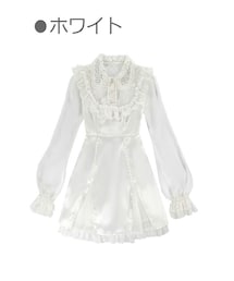 Bobon21 | クラシックガーリー部分透けフレアドレス-全２色-(ワンピース)