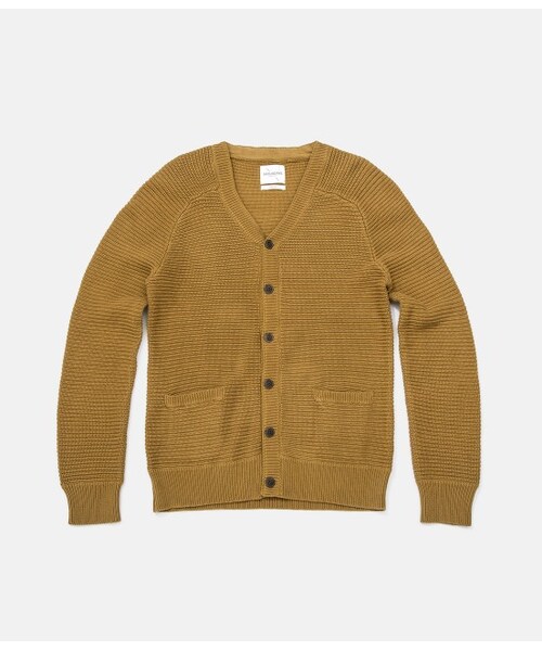 Saturdays NYC（サタデーズ ニューヨークシティ ）の「JACOB HORIZONTAL RIB CARDIGAN（カーデ/アンサンブル/ベスト・メンズ・ブラック/キャメル/ネイビー/レッド・XS/S/M/L/XL）」の5枚目の写真