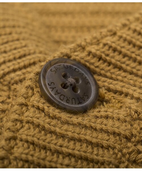 Saturdays NYC（サタデーズ ニューヨークシティ ）の「JACOB HORIZONTAL RIB CARDIGAN（カーデ/アンサンブル/ベスト・メンズ・ブラック/キャメル/ネイビー/レッド・XS/S/M/L/XL）」の7枚目の写真