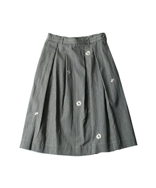 45r モンプチ刺繍スカート（インディゴ）Mサイズ定価33000円 - スカート
