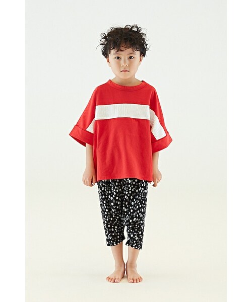 garcon la raison(ギャルソン・ラ・レゾン)の「ビッグTシャツ(キッズ)(Tシャツ/カットソー・キッズ・レッド・110cm)」の1枚目の写真