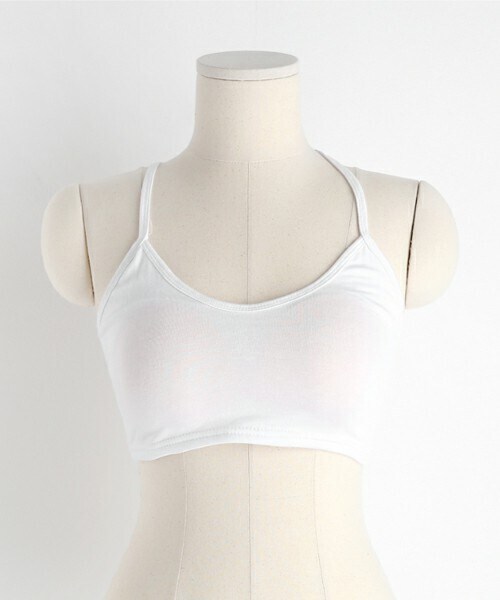 DHOLIC(ディーホリック)の「バッククロスブラトップ(チューブトップ・レディース・ホワイト/ベージュ/ブラック/グレー・FREE)」の1枚目の写真
