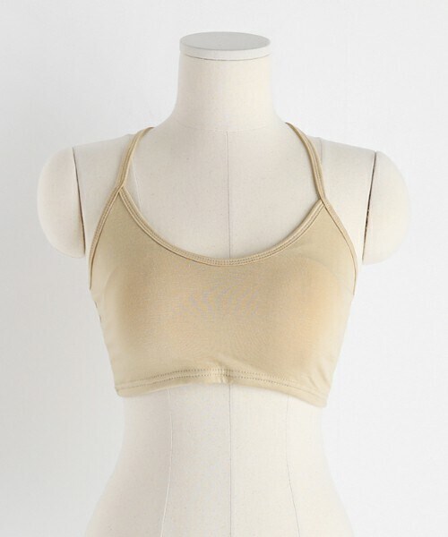 DHOLIC(ディーホリック)の「バッククロスブラトップ(チューブトップ・レディース・ホワイト/ベージュ/ブラック/グレー・FREE)」の4枚目の写真