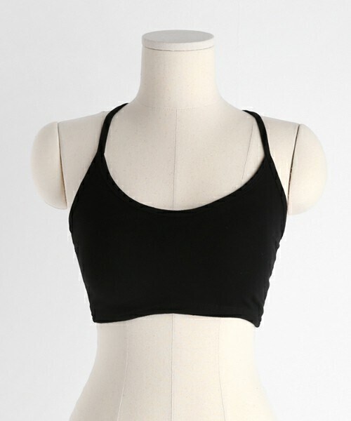 DHOLIC(ディーホリック)の「バッククロスブラトップ(チューブトップ・レディース・ホワイト/ベージュ/ブラック/グレー・FREE)」の2枚目の写真