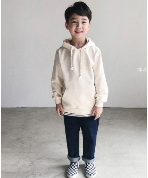 cache cache（カシュ カシュ）の「パーカー（アイボリー）（パーカー・キッズ・その他）」の3枚目の写真