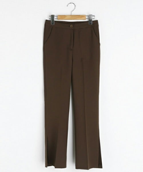 DHOLIC（ディーホリック）の「スリットスラックスパンツ（スラックス・レディース・レッド/ブルー/ブラック/ブラウン・S/M/L）」の3枚目の写真