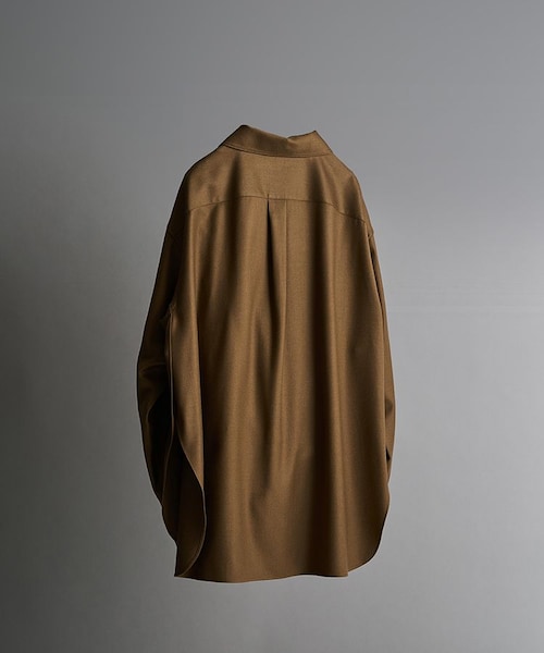 LIDNM（リドム）の「WOOL RAYON SLIT SHIRT（シャツ/ブラウス・メンズ・ベージュ系/グリーン系/ブルー系・MEDIUM/LARGE）」の14枚目の写真