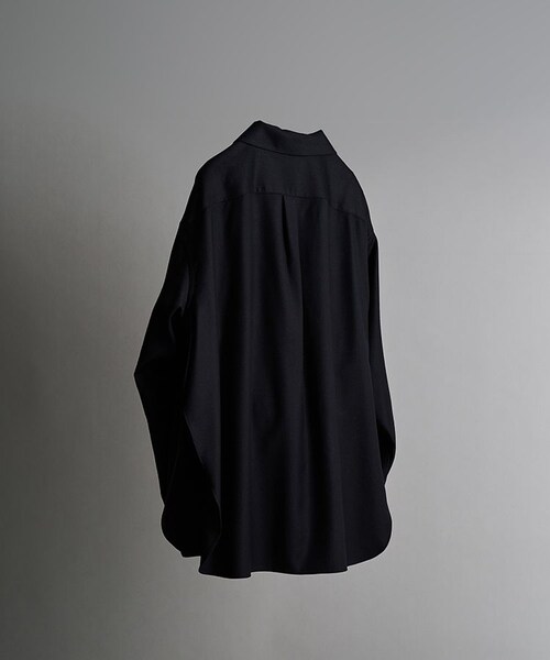 LIDNM（リドム）の「WOOL RAYON SLIT SHIRT（シャツ/ブラウス）」 - WEAR