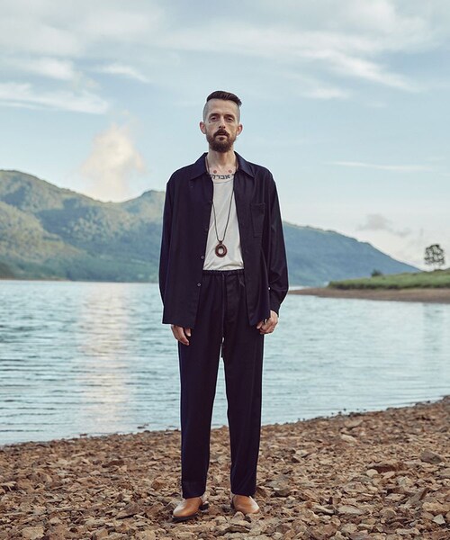 LIDNM(リドム)の「WOOL RAYON EASY PANTS(スラックス・メンズ・ベージュ系/グリーン系/ブルー系・SMALL/MEDIUM)」の12枚目の写真