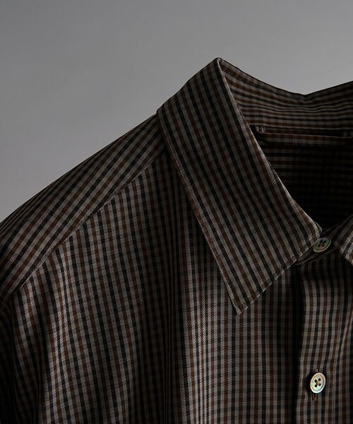 LIDNM(リドム)の「HARD TWISTED CHECK SHIRT(シャツ/ブラウス・メンズ・ブラウン系・MEDIUM/LARGE)」の3枚目の写真