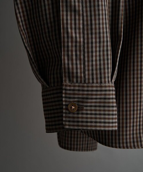 LIDNM(リドム)の「HARD TWISTED CHECK SHIRT(シャツ/ブラウス・メンズ・ブラウン系・MEDIUM/LARGE)」の6枚目の写真