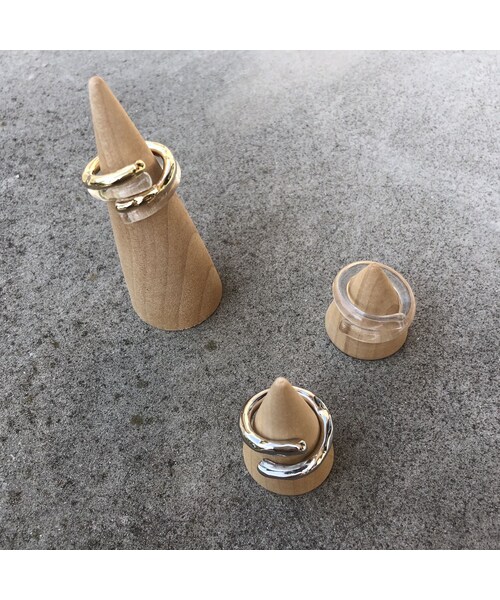 copine（コピン）の「異素材ミックスデザインリング(2color)【クリックポスト対象商品】（リング・レディース・その他）」の2枚目の写真