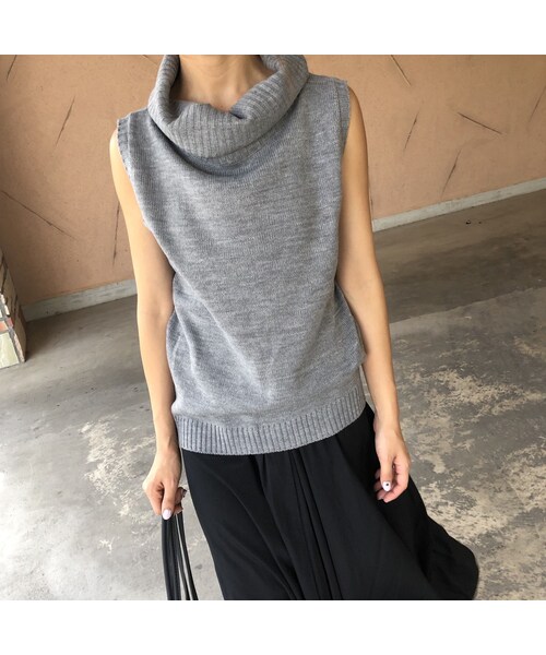 copine(コピン)の「再入荷!シンプル大人カジュアル!タートルノースリーブニット(3color)【クリックポスト対象商品】(ニット/セーター・レディース・その他)」の8枚目の写真