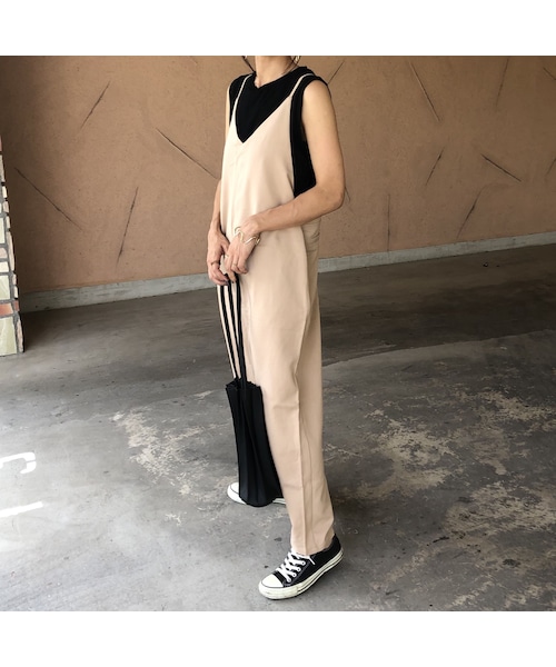 copine(コピン)の「ゆるっと楽ちんスタイル!ワイドキャミサロペット【クリックポスト対象商品】(サロペット/オーバーオール・レディース・その他)」の10枚目の写真