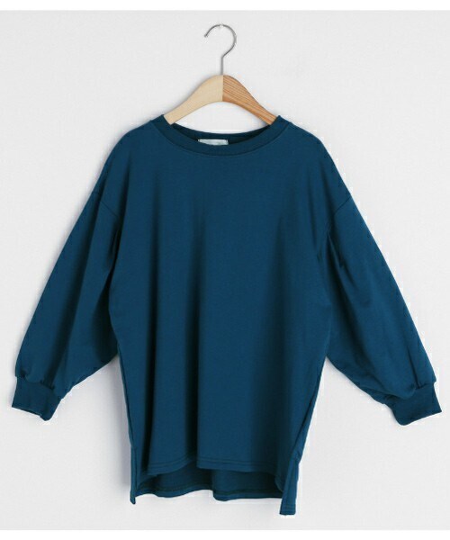 DHOLIC（ディーホリック）の「アンバランスヘムパフTシャツ（Tシャツ/カットソー・レディース・ホワイト/ブルー/ブラック/ブラウン・FREE）」の4枚目の写真