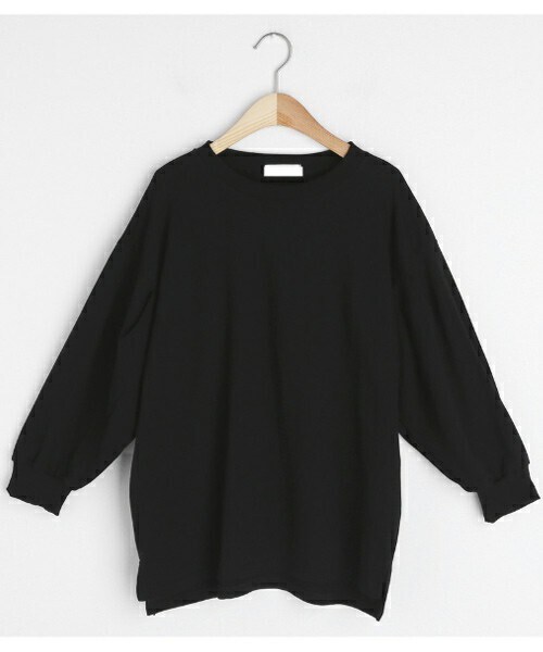 DHOLIC（ディーホリック）の「アンバランスヘムパフTシャツ（Tシャツ/カットソー・レディース・ホワイト/ブルー/ブラック/ブラウン・FREE）」の2枚目の写真