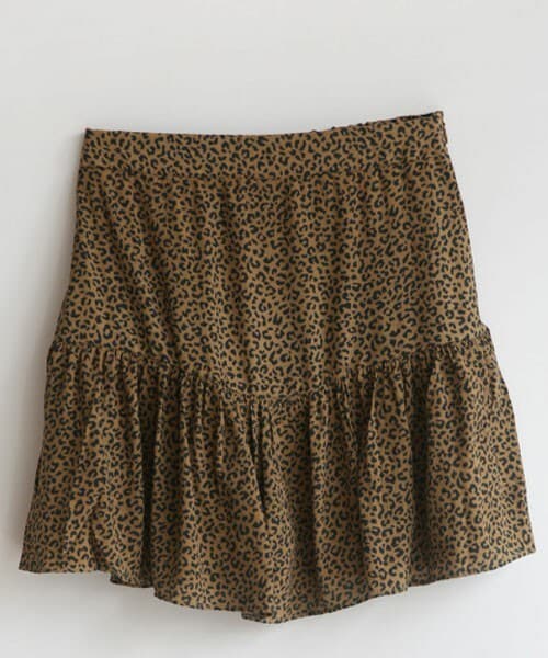 DHOLIC STYLE（ディーホリックスタイル）の「[qnigirls] レオパードスカートパンツ（スカート・レディース・ホワイト/ブラウン・FREE）」の2枚目の写真