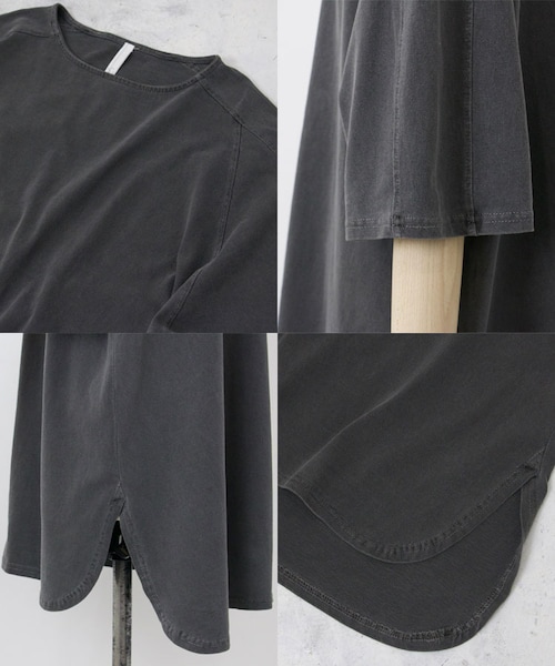 Sheson(シーズン)の「ピグメントオーバーチュニックTee(Tシャツ/カットソー・レディース・カーキ/チャコールグレー/グレーベージュ/テラコッタ・FREE)」の8枚目の写真