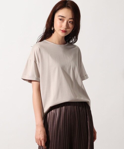 OZOC（オゾック）の「[26(S)/52(LL)WEB限定サイズ][洗える]バックツイストプルオーバー（トップス・レディース・オフホワイト(003)/ナチュラル(050)/サックス(090)/スミクロ(018)/モデル情報:身長163cm 着用サイズ38(M)・26(S)/38(M)/40(L)/52(LL)）」の15枚目の写真