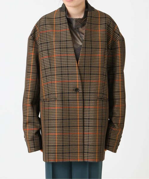CITYSHOP（シティーショップ）の「GREN CHECK JACKET（ジャケット/アウター・ブラウン A/36/在庫あり/38）」の3枚目の写真
