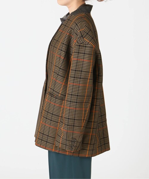 CITYSHOP（シティーショップ）の「GREN CHECK JACKET（ジャケット/アウター・ブラウン A/36/在庫あり/38）」の4枚目の写真