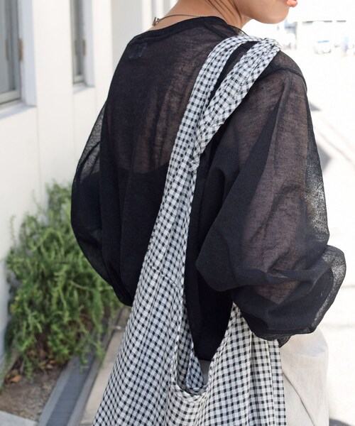 no brand(ノーブランド)の「Gingham Check Bag(トートバッグ・レディース・その他)」の6枚目の写真