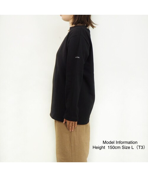 SAINT JAMES（セントジェームス）の「OUESSANT "SOLID" [ NOIR(BLK) ]（Tシャツ/カットソー・レディース・その他）」の3枚目の写真