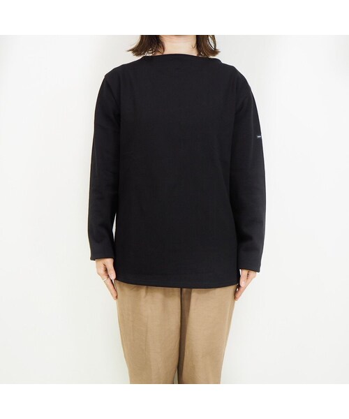 SAINT JAMES（セントジェームス）の「OUESSANT "SOLID" [ NOIR(BLK) ]（Tシャツ/カットソー・レディース・その他）」の2枚目の写真