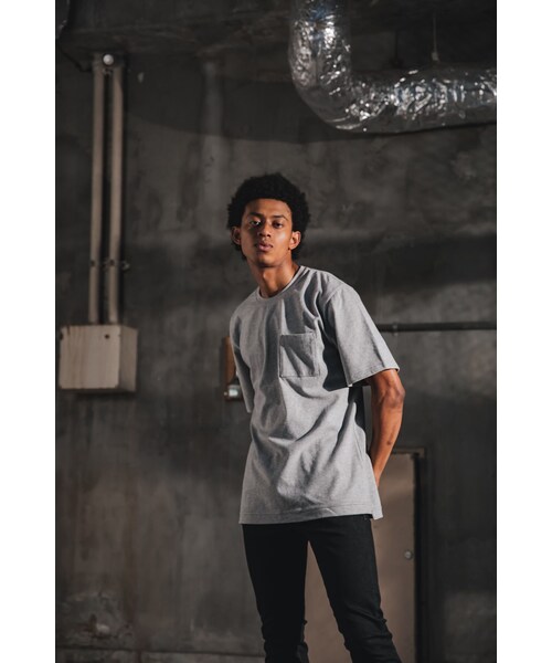 RE:LORE（リロア）の「Box Pocket Side Slit Tee Heather Gray　19S-108（Tシャツ/カットソー・メンズ・その他）」の2枚目の写真