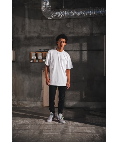 RE:LORE（リロア）の「Box Pocket Side Slit Tee White　19S-108(9月下旬発送予定)（Tシャツ/カットソー・メンズ・その他）」の2枚目の写真