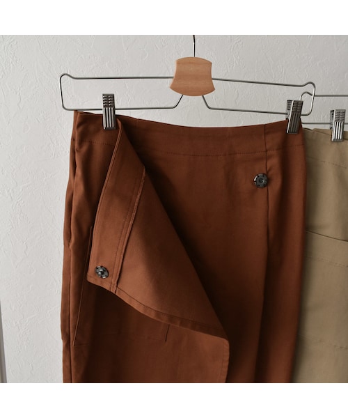 Lavish Gate（ラヴィッシュゲート）の「bottoms-04033　日本製　ポケット チノ ストレッチ スカート　ベージュ　ブラウン（スカート・レディース・その他）」の11枚目の写真