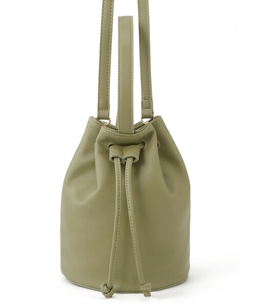 GRL（グレイル）の「2way巾着ワンショルダーバッグ（ショルダーバッグ・レディース・アイボリー/カーキ/ブラック/モカ・F）」の4枚目の写真