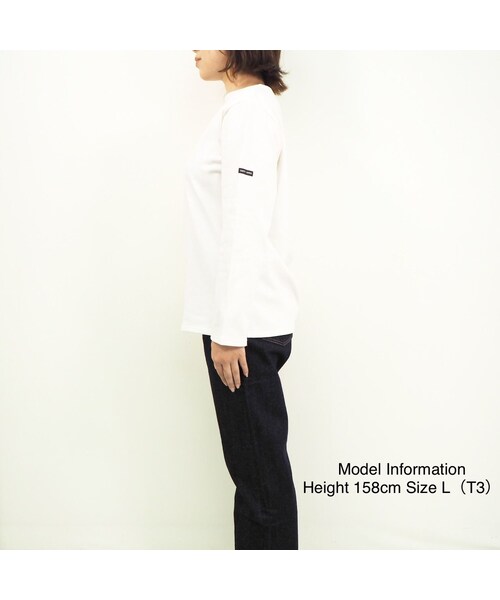 SAINT JAMES（セントジェームス）の「OUESSANT "SOLID" [ NEIGE(WHT) ]（Tシャツ/カットソー・レディース・その他）」の3枚目の写真