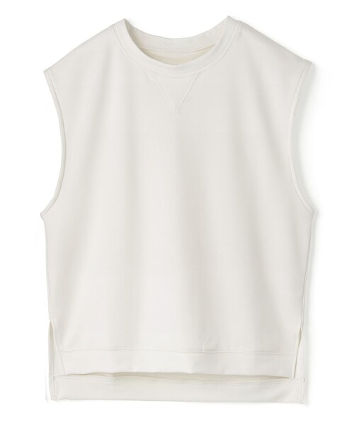 GRL(グレイル)の「ノースリーブスウェットトップス(Tシャツ/カットソー・レディース・オフホワイト/チャコール・F)」の1枚目の写真