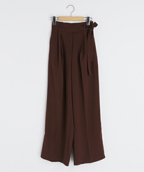 DHOLIC（ディーホリック）の「リボンワイドパンツ（Tシャツ/カットソー・レディース・ブラック/グレー/ブラウン・FREE）」の3枚目の写真