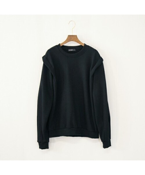 enough for me（イナフフォーミー）の「ショルダーアクセントスウェット（スウェット・レディース・ホワイト/グレー/ブラック・フリー）」の2枚目の写真