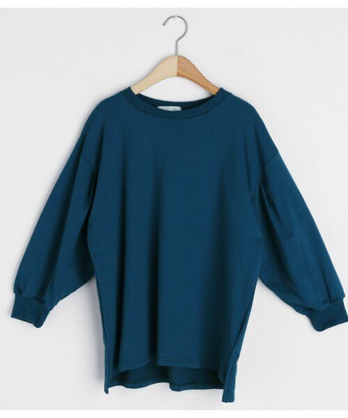 DHOLIC（ディーホリック）の「アンバランスヘムパフTシャツ（Tシャツ/カットソー・レディース・ホワイト/ブルー/ブラック/ブラウン・FREE）」の4枚目の写真