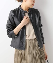 B.C STOCK | ラムレザースタンドカラージャケット◆(ジャケット/アウター)