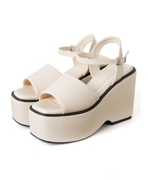 GRL | スクエアトゥ厚底サンダル(サンダル)