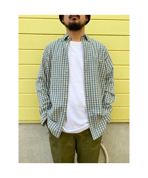 Eddie Bauer（エディーバウアー）の「00s Eddie Bauer / B.D Check Shirt / Light Green