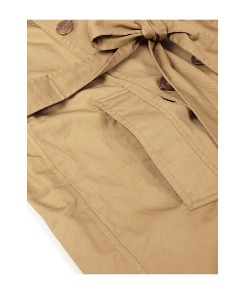 w closet(ダブルクローゼット)の「【予約】【A/W】ツイルロングトレンチコート(トップス・レディース・ベージュ/ライトカーキ・FREE)」の7枚目の写真
