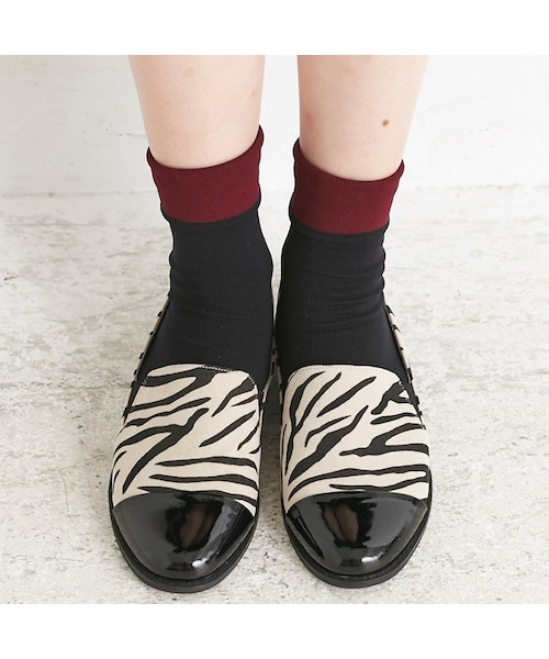 ORiental TRaffic(オリエンタルトラフィック)の「バイカラーシューズ(シューズ・レディース・ブラック/ブラック/ホワイト/ブルー・34/35/36/37/38/39/40/41/42)」の12枚目の写真