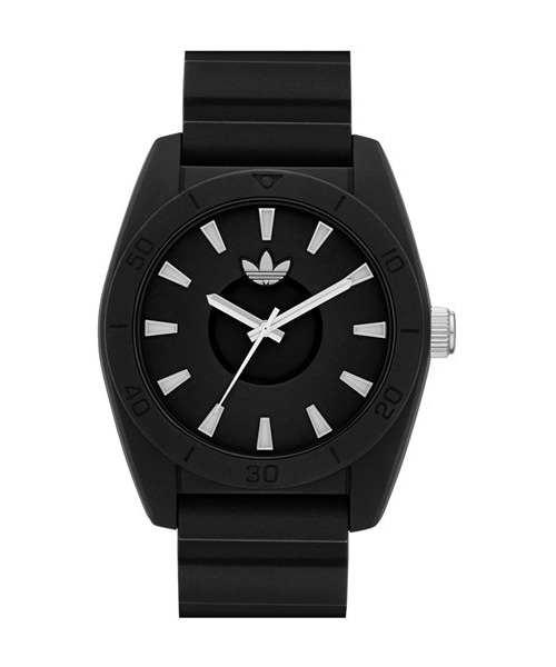 adidas（アディダス）の「adidas Originals 'Santiago' Silicone Strap Watch, 42mm（アナログ腕時計・Black）」の3枚目の写真