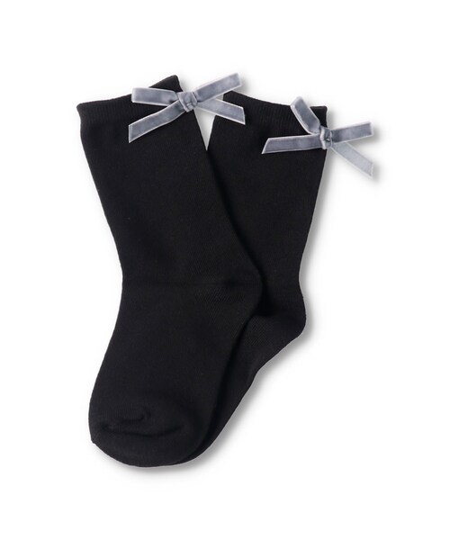 BRANSHES(ブランシェス)の「バックリボンクルーソックス(ソックス/靴下・キッズ・アイボリー/キャメル/ブラック・9cm~21cm)」の2枚目の写真