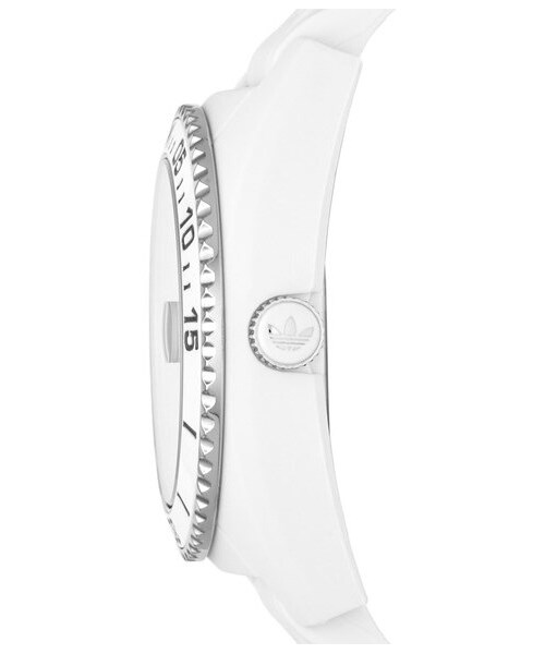 adidas(アディダス)の「adidas Originals 'Brisbane' Silicone Strap Watch, 42mm(アナログ腕時計・レディース・White/ Multi)」の3枚目の写真