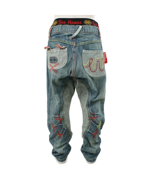 BOO HOMES(ブー オム)の「デニムロングパンツ(ブタさんポケット)(パンツ・キッズ・ライトインディゴ・90cm/100cm/110cm/120cm/130cm)」の4枚目の写真